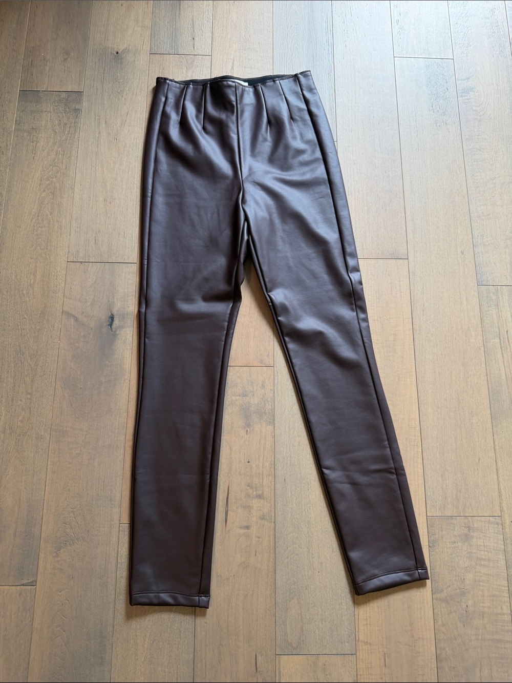 Gentle Fawn Dark Brown Faux Leather Slim Pants